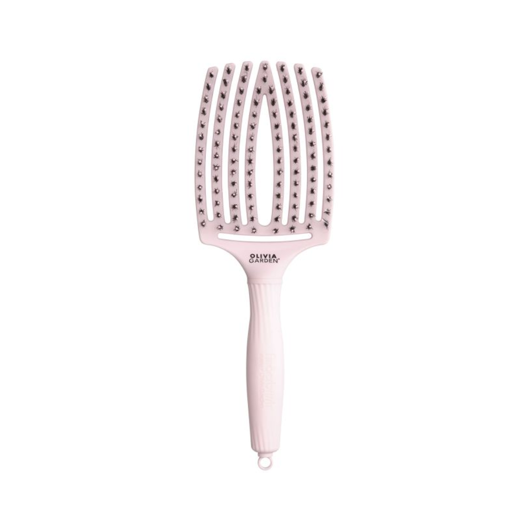 OLIVIA GARDEN FINGER BRUSH PASTEL PINK COMBO LARGE plaukų šepetys