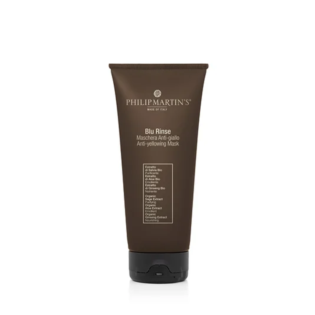 PHILIP MARTIN’S Nuo gelsvo atspalvio apsaugantis kondicionierius/ kaukė – Blu Rinse 200ml